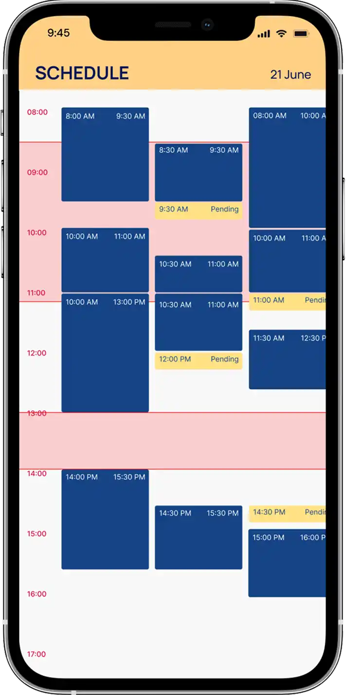 GLOWAPP: Your schedule